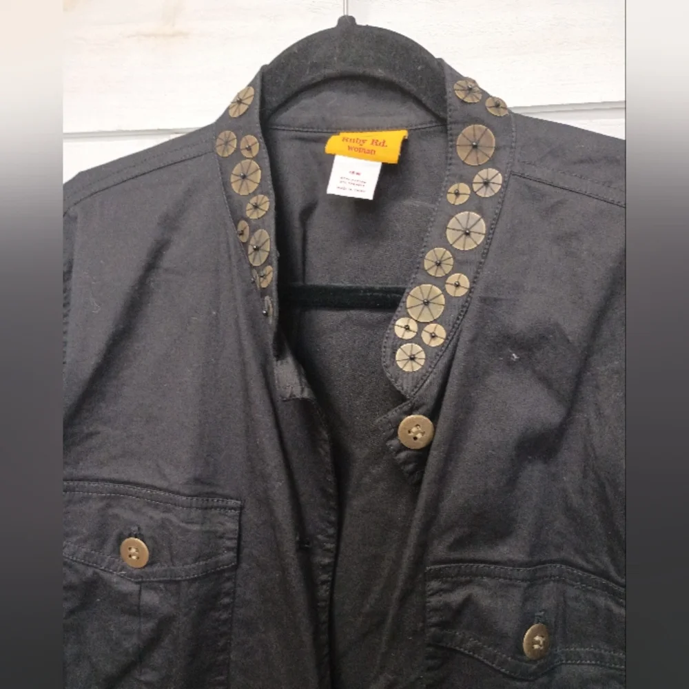 Ruby Rd. Black Wild Safari Blazer - Size 16W - Picture 2 of 7